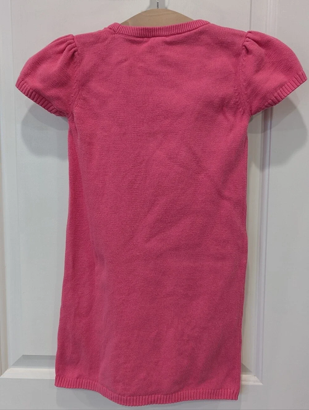 Gymboree Kids Sweater Dress Pink Back To School Embroidered Girls Size Small 6